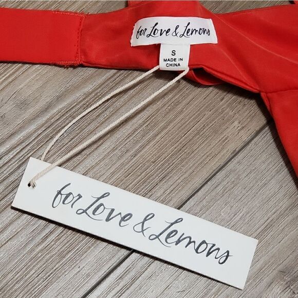 For Love And Lemons Rana Mini Dress In Red Size Small NWT - Picture 14 of 16